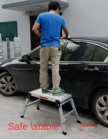 Trapezoid Chair Aluminium alloy Lightweight Step Stools Step Ladders Washing Cleaning Car Chair Bath Shower Foot Stool 4