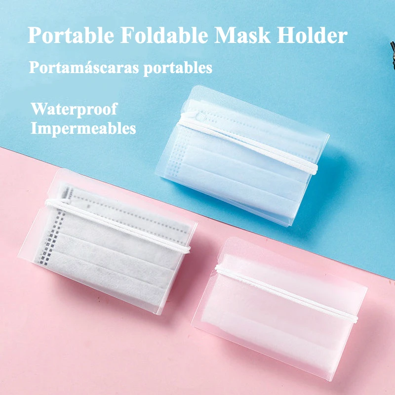 

3 Colors Mask Storage Clip Reusable Foldable Portable Waterproof Anti-dust Mask Holder Storage Organizer PP Home Cases 3pcs/lot