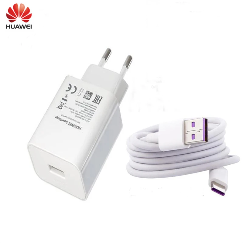 HUAWEI EU plug USB зарядное устройство для путешествий, быстрая зарядка, 5V4. 5A 5A usb type C кабель P20 Pro Lite P10 P9 Plus Nova 3e
