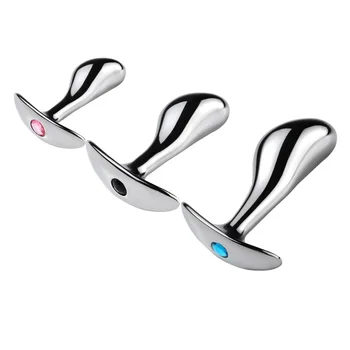 Underwear outdoor rainbow small medium large size metal anal beads butt plug dildo vaginal unisex insert sex toy for men women 5