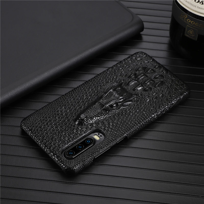 Роскошный чехол для телефона из натуральной кожи для huawei P30 Pro, модный стереоскопический 3D чехол для huawei P30, деловой стиль, простой