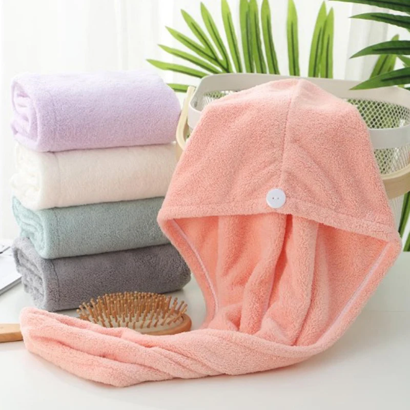 

Microfiber Bath Towel Hair Dry Quick Drying Lady Bath Towel Soft Shower For Woman Man Turban Head Wrap Bathing Tools