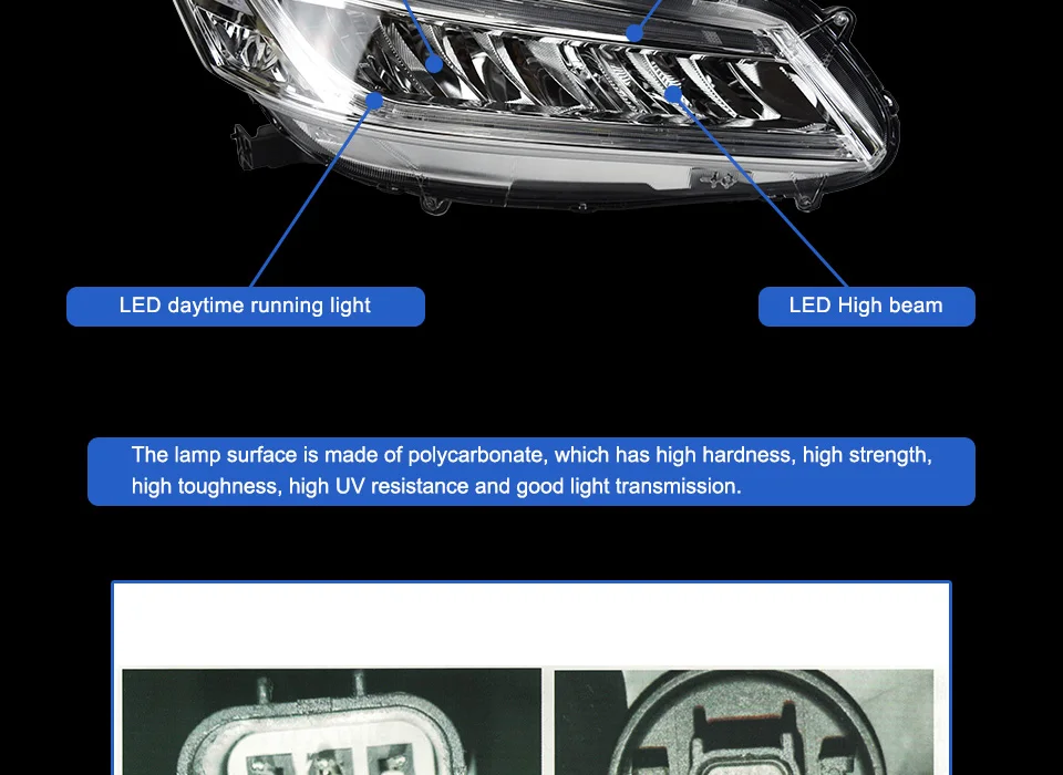 Автомобильный Стайлинг корпус передней фары для Honda Accord G9.5- полный светодиодный фонарь DRL Объектив Двойной Луч