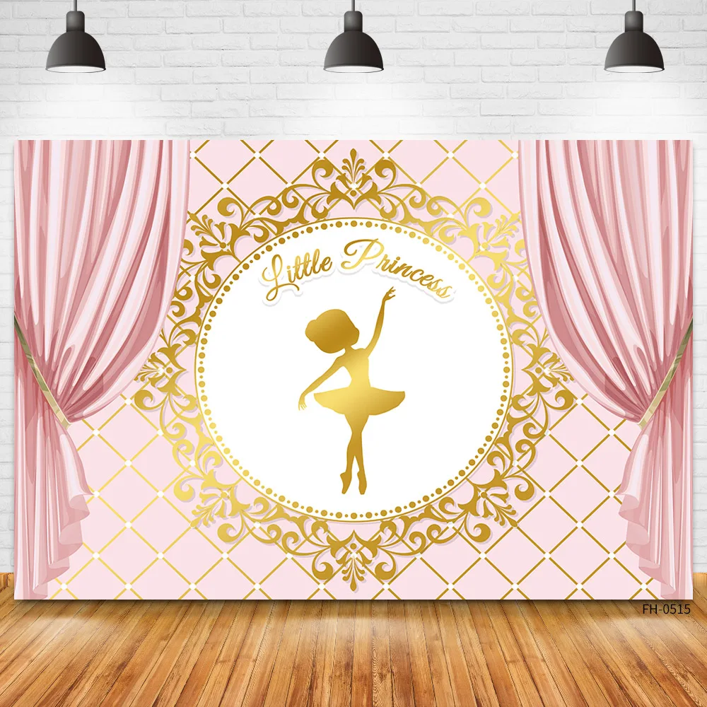 Custom Name Gold Pink Glitter Princess Background Newborn Baby Shower Girl Birthday Party Photography Backdrop Photo Studio Prop |