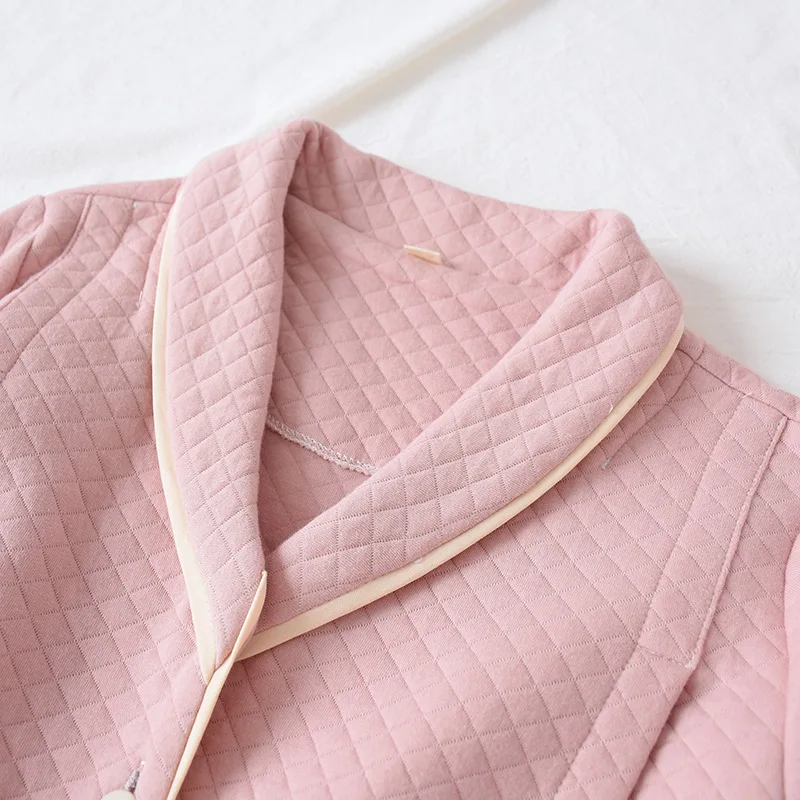 Autumn Winter Thicken Warm Pregnant Women Sleepwear Maternity Pajamas Set Cotton Nursing Pajamas Breastfeeding Nightwear