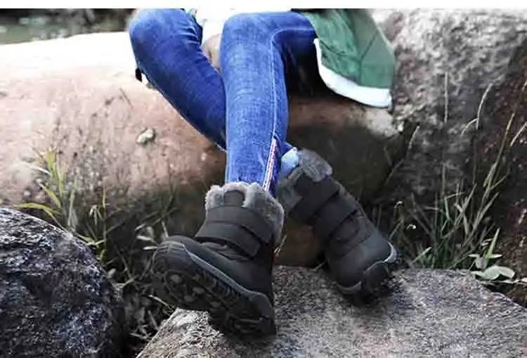 Winter Waterproof Cotton Boots Women Casual Plush Flat Short Snow Boots Winter Leisure Keep Warm Outdoor Shoes Plus Size