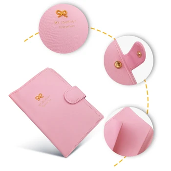 

Women Man Magic Sweet Bowknot Crown Buckles Passport Holder Protect Cover Case Organizer Pink Travel Passport Holder