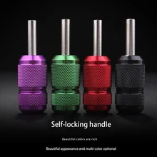 22mm 25mm Tattoo Grip Tubes Self-lock Aluminum Alloy Tattoo Gun Grip Auto Self Locking Handle Tattoo Motor Tools For Body Art