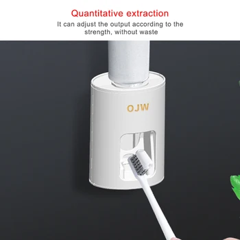 

Automatic Toothpaste Squeezer Wall-mounted Punch-free Toothpaste Toothbrush Rack Toothpaste Rack Lazy Squeezer