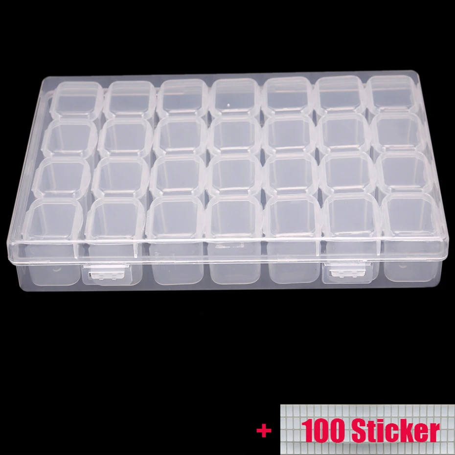 

28/56 Grids DIY Diamond Painting Drill Box Jewelry Box Rhinestone Embroidery Crystal Bead Organizer Storage Case Container