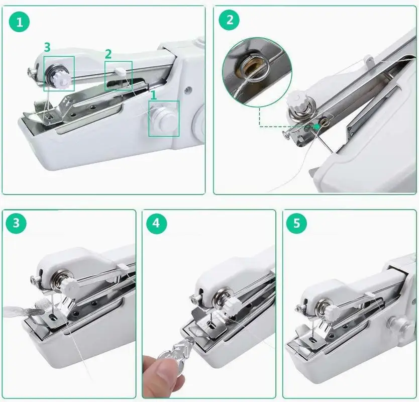 Мини ручная швейная машина портативная удобная домашняя швейная быстрая ручная одностежка ручной работы инструмент для рукоделия