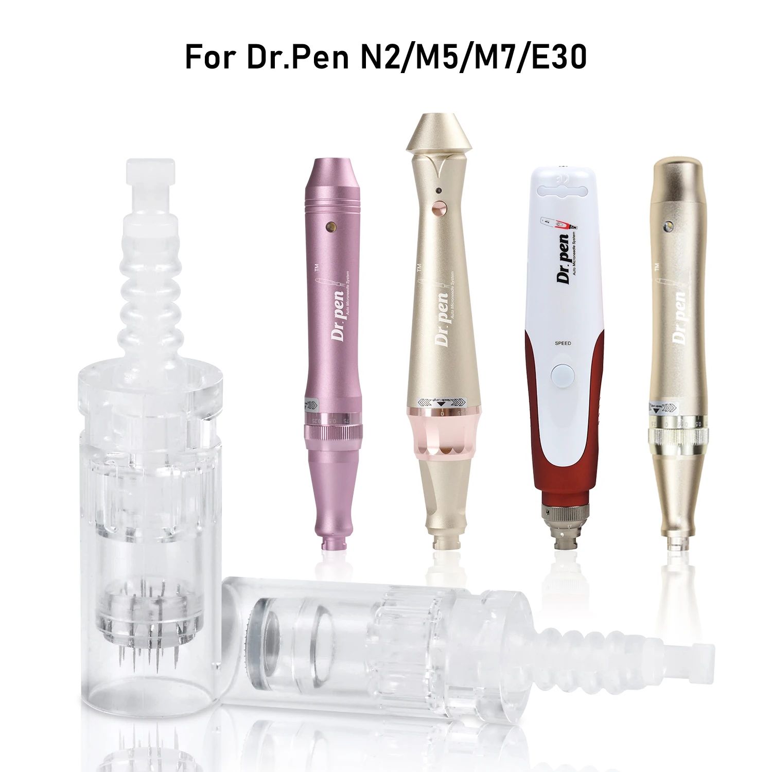 20 Pz Dr Pen Ultima M5/M7/N2/E30 Cartucce Ad Ago Reintercambiabile Derma Stamp 140 Aghi Monouso Microneedling Strumento Per La Cura Della Pelle