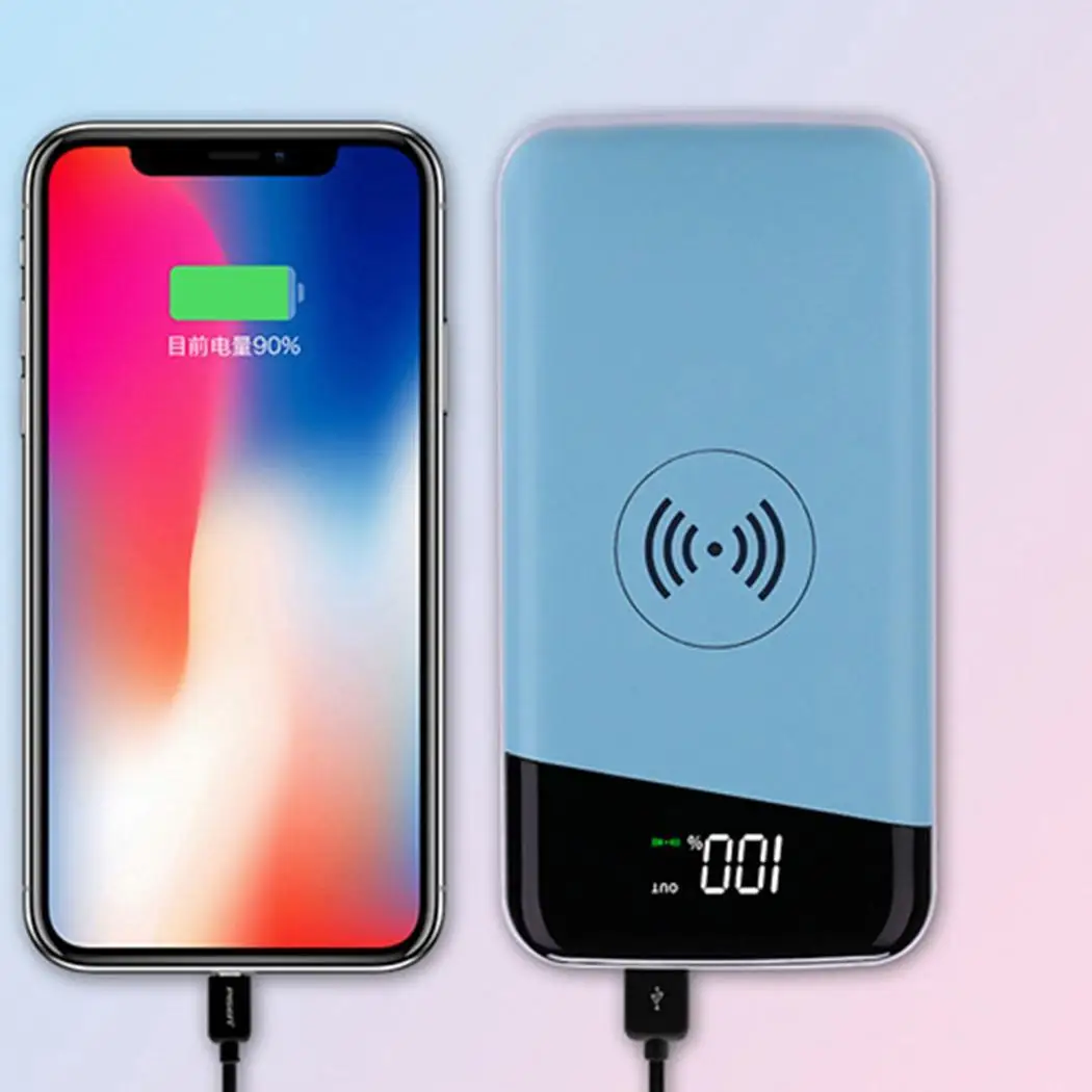 Беспроводное портативное зарядное устройство 30000 мАч power Bank для Xiaomi Mi 9 iPhone samsung Внешний аккумулятор power bank Poverbank зарядка