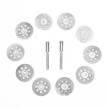 

10pcs Circular Saw Blades Cutting Wheel Discs And 2pcs Mandrels Set Rotary Tool For Carpentry And Crafts