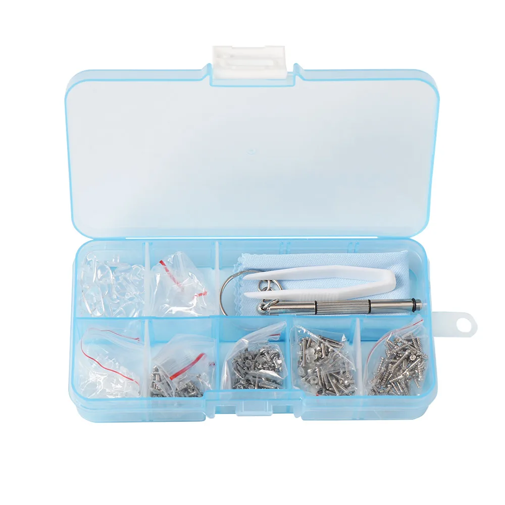 

1Set Practical Glasses Repair Tool Kit Spectacles Parts Assorted Optical Repair Tool Portable Nose Pad Nuts Screws Sets