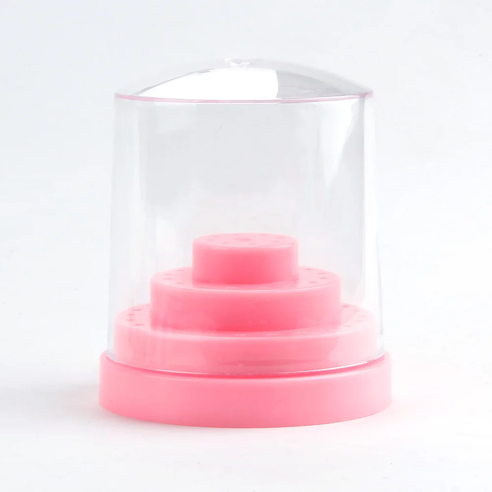 10/14/20/48 Holes Cutters Stand Container Nail Drill Bit Holder Care Case Manicure Organizer Empty Storage Box Nails Accessories 4