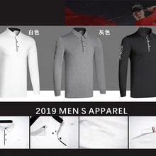 W Мужская Спортивная футболка с длинным рукавом для гольфа, 3 цвета, одежда для гольфа, S-XXL на выбор, одежда для гольфа