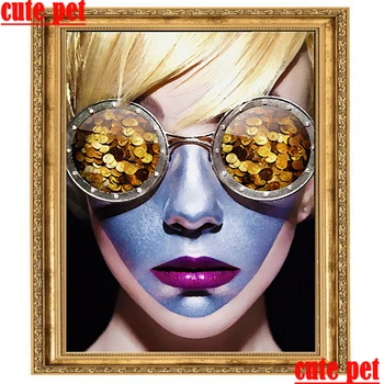 

No Frame Diy Modern character portrait Diamond Painting Cross Stitch Diamond Embroidery Full Diamond Mosaic home art decoration