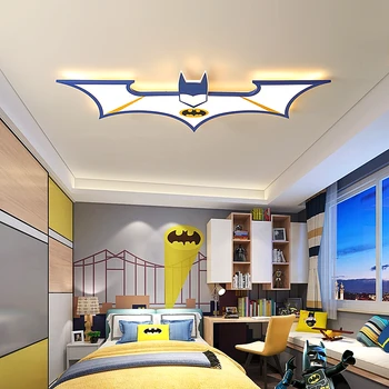 

Children's room led Chandeliers bedroom lamp boy creative Batman style cartoon chandelier room eye protection lamp