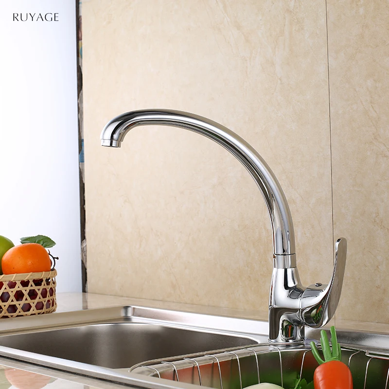 RUYAGE Kitchen Faucet 360 Degree Swivel Solid Zinc Alloy Kitchen Mixer Cold and Hot Kitchen Tap Single Hole Water Tap RUYAGE Kitchen Faucet 360 Degree Swivel Solid Zinc Alloy Kitchen Mixer Cold and Hot Kitchen Tap Single Hole Water Tap