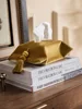 Soft Velvet Nordic Style Tissue Box Fabric Bag Cover, Portable Pumping Napkin Storage, Rectangle, Monochromatic, Car, Office 3