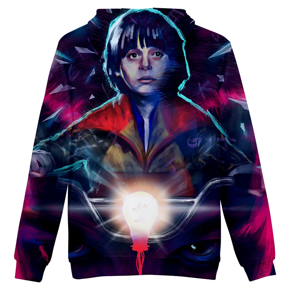Z&Y 3-20Y Autumn Winter TV Series Strange Sweatshirt Kids 3D Print Hoodie Boys Hoodies Girls Long Sleeve Pullover Hooded Shirts