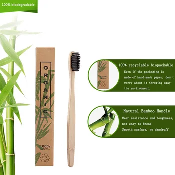 

8pcs Travel Eco-friendly Bamboo Wooden Toothbrushes Bristle Oral Tooth Brush Teeth whitening Adult Oral Care