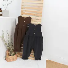 Новинка,, для мальчиков и девочек вельветовые комбинезоны Осенняя мода детские штаны От 1 до 6 лет HX597