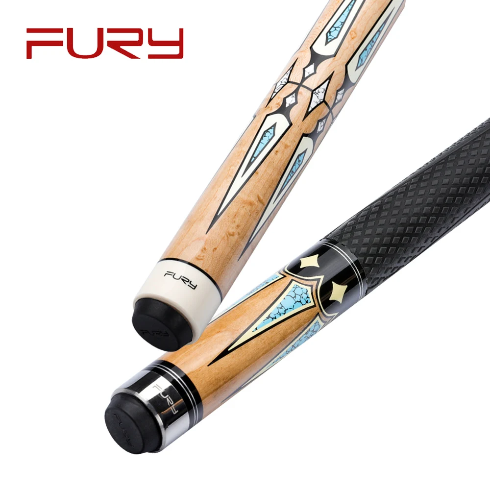 FURY Billiard Pool Cue 11.75mm/13mm Tiger Everest Tip Billiard Smooth