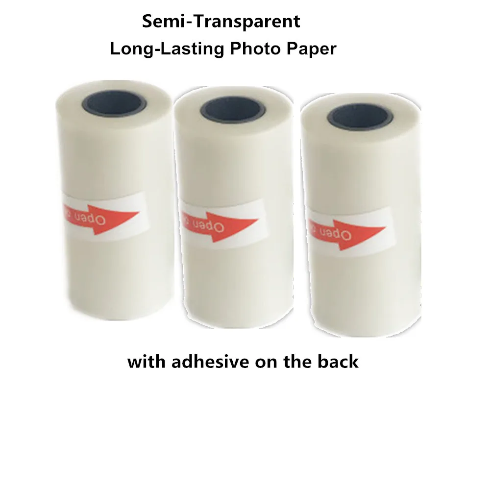 3 рулона 57x30 мм самоклеящаяся термобумага для получения этикеток наклейка бумага для 58 мм A6 Peripage Карманный фотопринтер - Цвет: Photo Sticker Paper