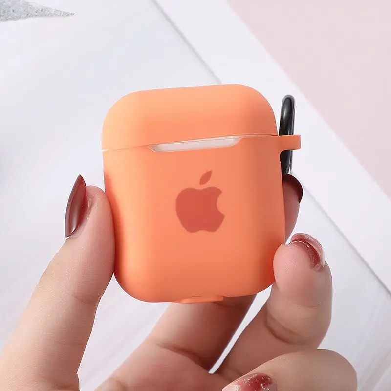 Силиконовый чехол для наушников Airpods Apple Беспроводная зарядка Bluetooth AirPods 1 2