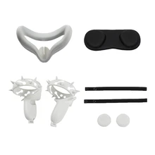 Vr accessorie conjunto capa protetora para oculus quest 2 controlador de toque vr com alça de junta aperto para oculus ques