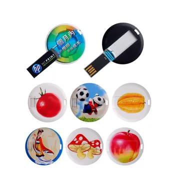 

Mini Round Credit Card Usb Flash Drive Pen Drive Usb Memory Stick Disk Custom Logo Usb3.0 64gb 32gb Gb 2Gb 4Gb 8Gb 16Gb Custom