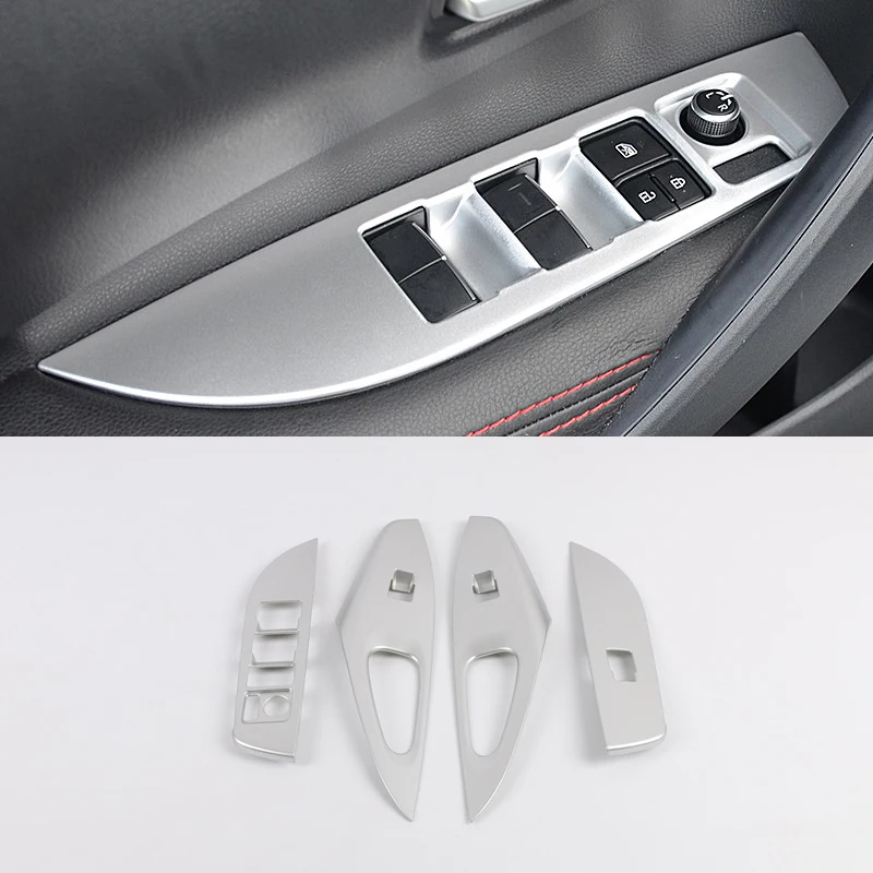 

Fit For Toyota Corolla E210 2019 2020 Car Styling ABS Car Door Window Lift Switch Cover Trim 4pcs Left Hand Auto Accessories