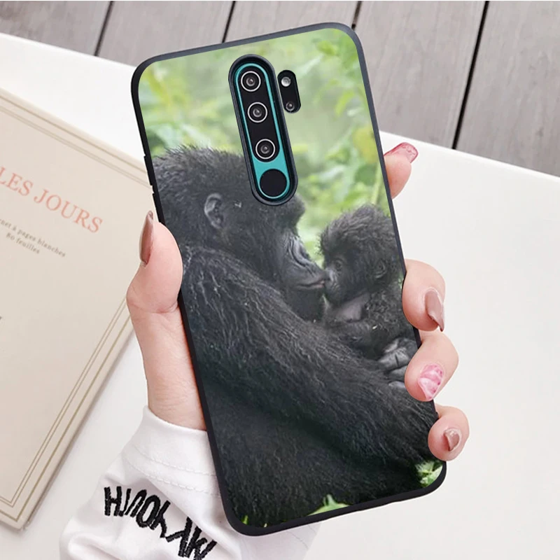 Monkey Gorilla Ape Baby black Silicone Phone Case For Redmi note 9 8 7 Pro S 8T 7A Cover xiaomi leather case cover Cases For Xiaomi