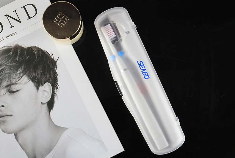 SEAGO Водонепроницаемая звуковая электрическая зубная щетка с батареей для взрослых, ультра звуковая зубная щетка с УФ-стерилизатором, глубокое отбеливание