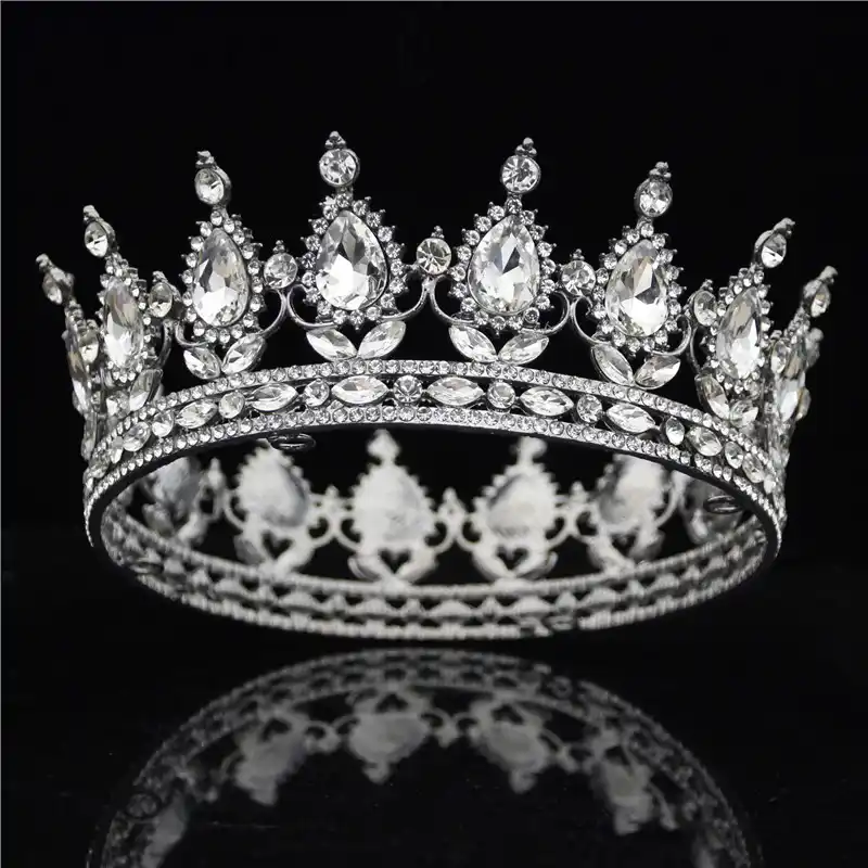 Fashion Black Queen King Crown Headband Black Gold Pageant Bridal Tiaras And Crowns Wedding Hair Jewelry Circle Diadem Hair Jewelry Aliexpress