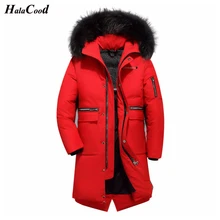 Мужская длинная пуховая стеганая куртка с капюшоном размера плюс, мужские толстые зимние пуховые пальто, мужское модное длинное пальто, сохраняющее тепло, верхняя одежда