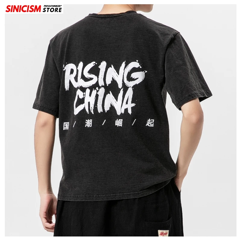 Sinicism Store 2020 мужские футболки с круглым вырезом и буквенным принтом летние