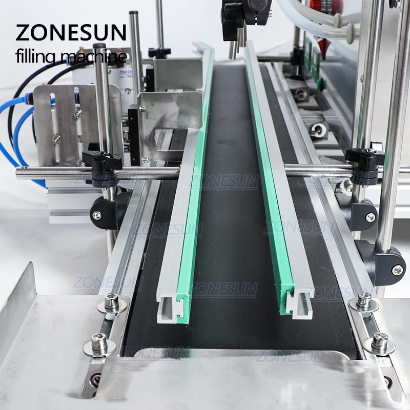 ZONESUN полный автоматический, настольный Разливочный станок с ЧПУ с конвейером 110 V-220 V для разливочная машина для парфюмерии наполнитель бутылок