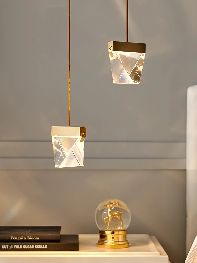 

Luxury Crystal LED Pendant Lamp Gold LED Pendant Lights for living Room Bedroom Chrome Glass Hanging Lamp