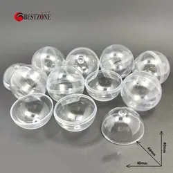 50Pcs/Lot Diameter 40MM Transparent Empty Plastic Ball Vending Capsules 1.6