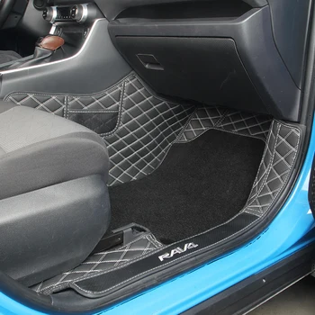 

3D Car Mats Luxury-Surround, high-quality Leather Floor Mats, waterproof and stain resistant For Toyota RAV4 2020 ,Car-Styling
