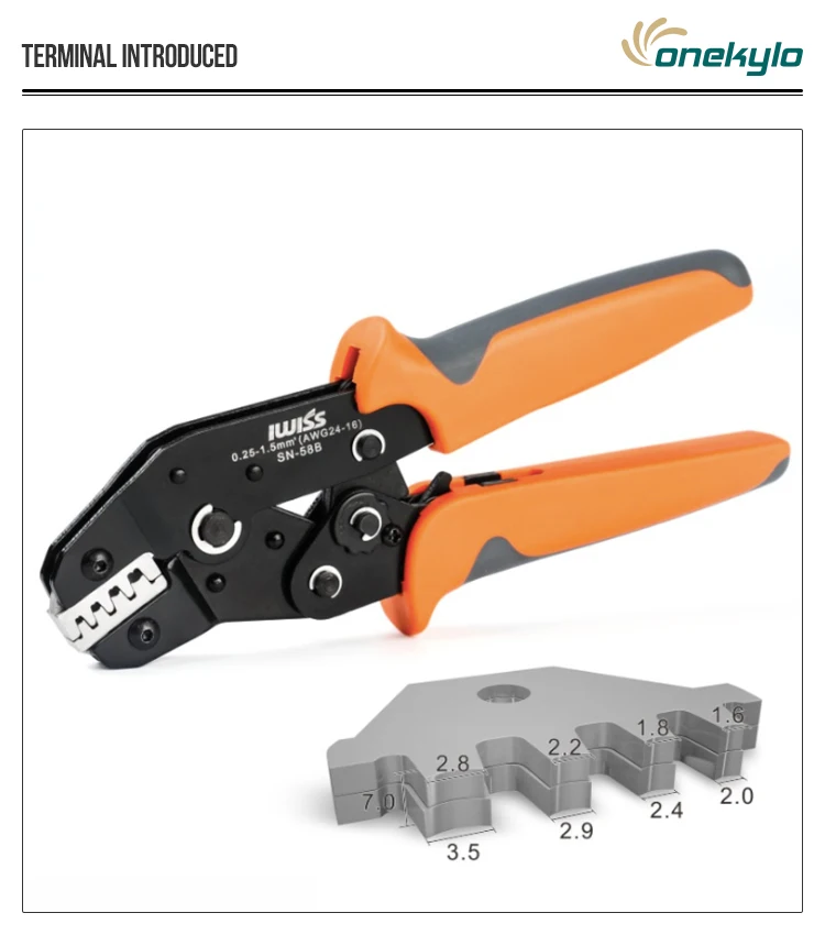 SN-58B = SN-28B+ SN-48B IWISS Автомобильная клемма провода обжимные плоскогубцы многофункциональный инструмент для DuPont штепсельный пружинный зажим