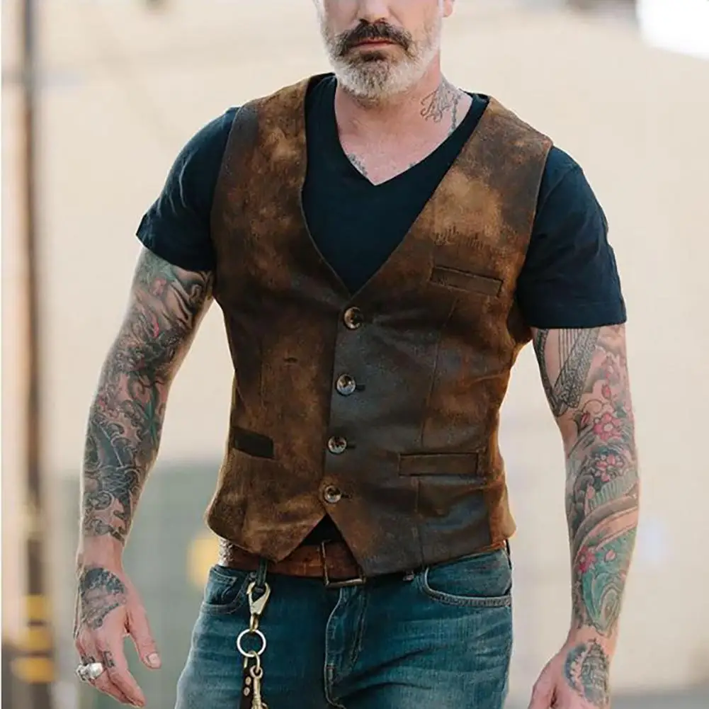 Traje a la moda para hombre, Chaleco Ajustado de algodón para negocios