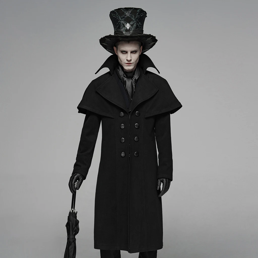 PUNK RAVE Men's Gothic Dark Jacket Simple Style Dinner Party Palace Stage Performance Costume Mens Winter Coats PUNK RAVE Men's Gothic Dark Jacket Simple Style Dinner Party Palace Stage Performance Costume Mens Winter Coats