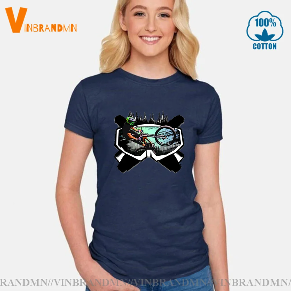Mtb Mask Rider T Shirt Montagne Biker T-Shirt Natura Foresta Paesaggio Donna Ciclismo Freeride Mtb Art Downhill Bmx Outdoor Tees