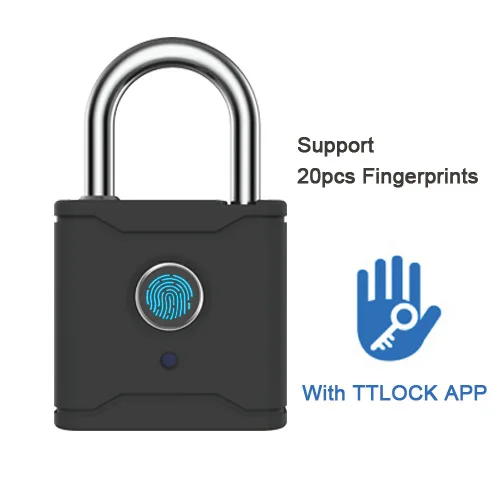 

Portable Smart Fingerprint Lock Electric Biometric Lock USB Rechargeable IP65 Waterproof TT LOCK app replaceable silicone cover