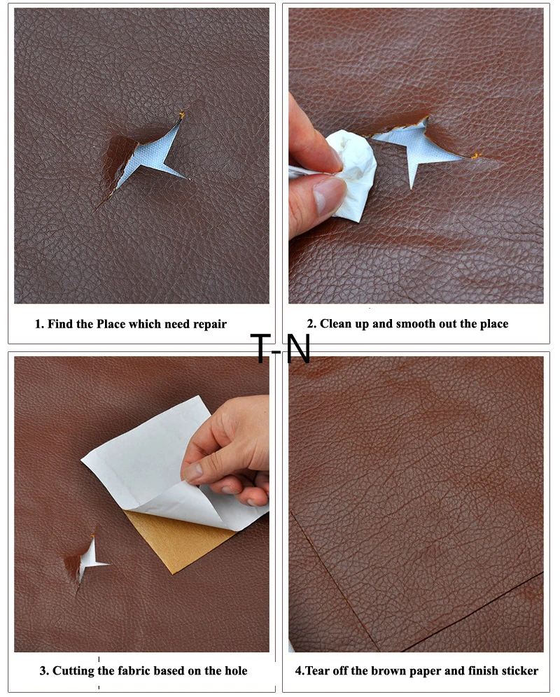 20x30cm Self Adhesion Litchi Faux Synthetic Leather Patches Big Size Multicolor PU Sofa Hole Repair Sticker Table Bed Decoration