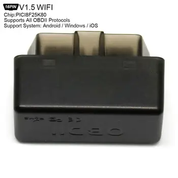 

WIFI V1.5 PICI8F25K80 Super Mini Scanner Wireless Interface Auto Interface Code Readers Diagnostic Tool OBDII Protocol